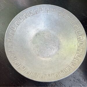 Vintage Palmer-Smith Decorative Bowl with Geometric Greek Key Border